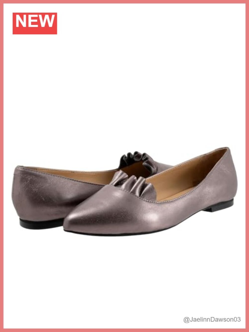 Trotters Women's Elsie Loafer Ruched Vamp Leather Slip-On